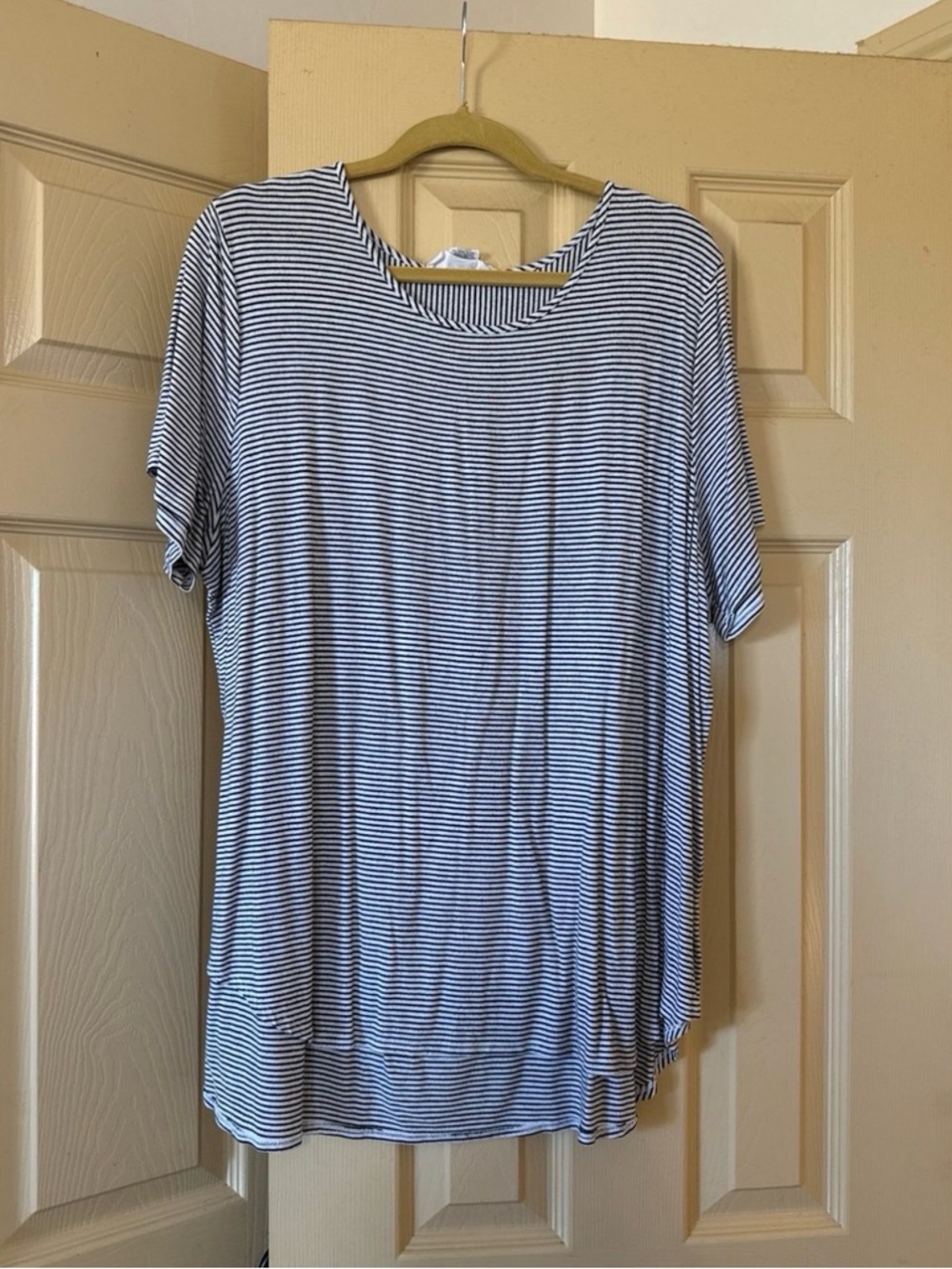 Workshop Republic Clothing Black & White Striped Short-Sleeve Tee